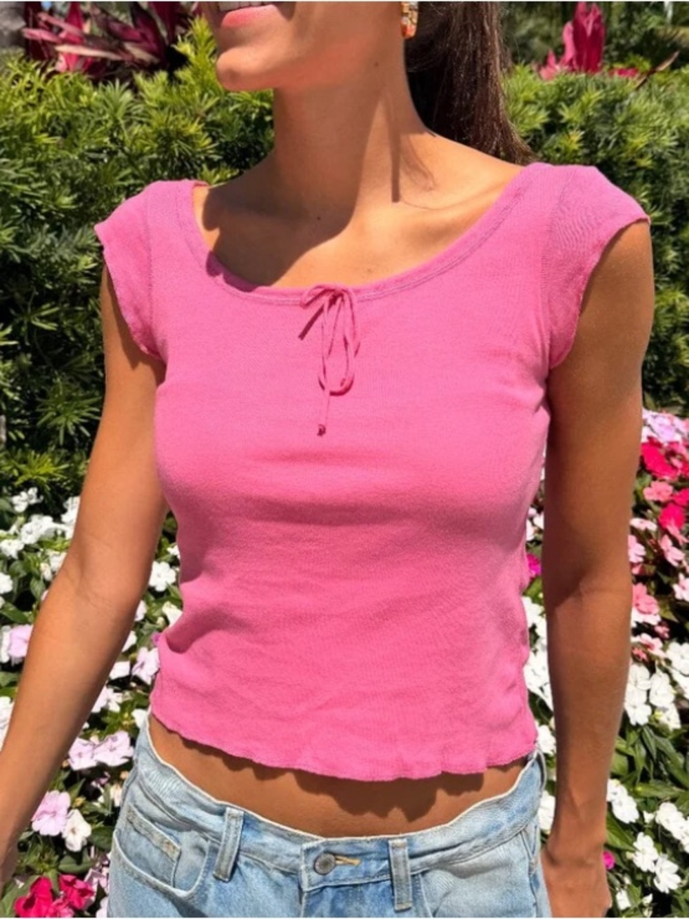 Brandy Melville Noa Top in Fuchsia